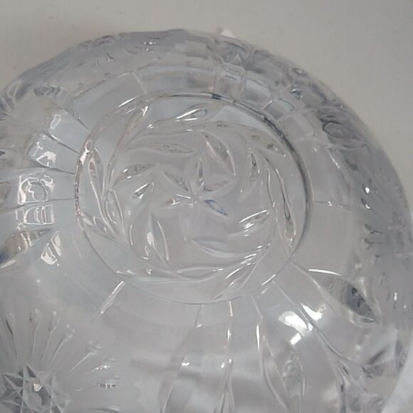 Vintage American Brilliant Cut Crystal Elegant Clear Glass Bowl Heavy - Picture 7 of 9